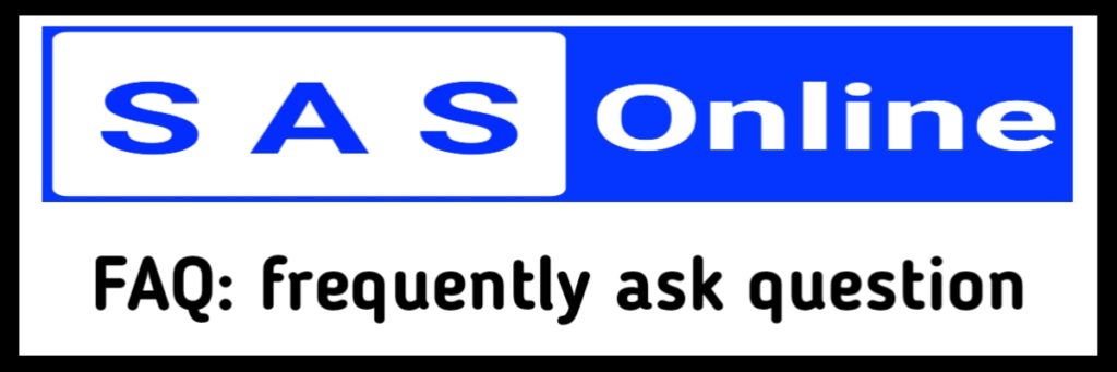 SAS Online FAQs