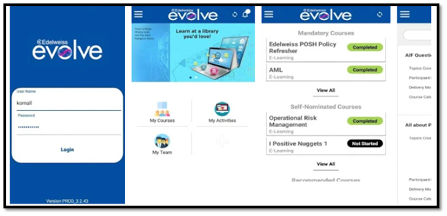 Edelweiss Evolve app Screenshot