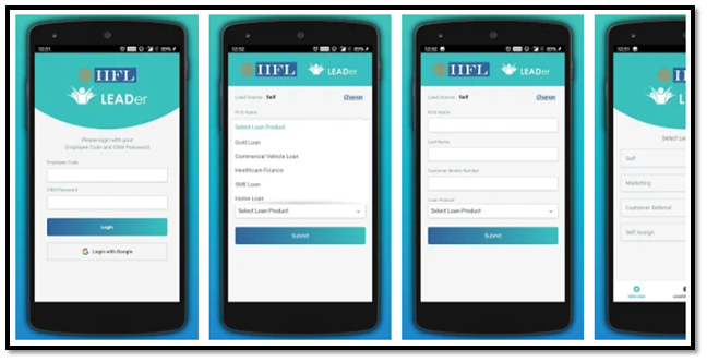 IIFL LeaDer App Login Screen