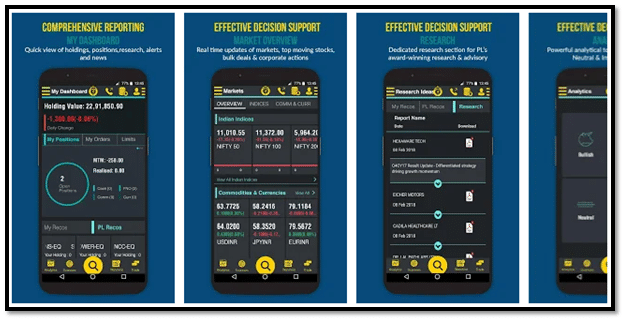 PL Mobile Trading App Screen