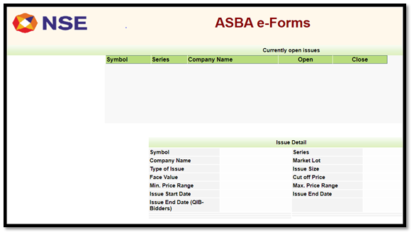 e-ASBA forms 