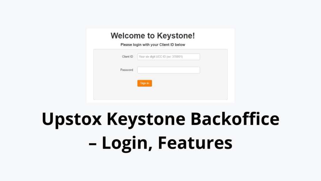 Upstox Keystone Backoffice