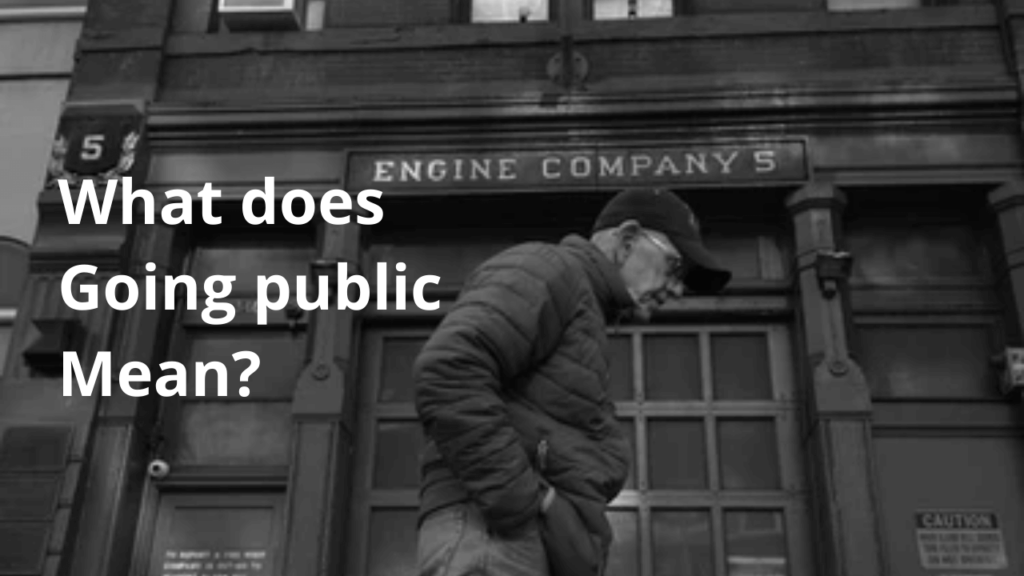 What does Going public mean