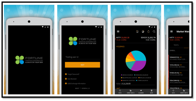 Fortune Mobile Trading App Interface